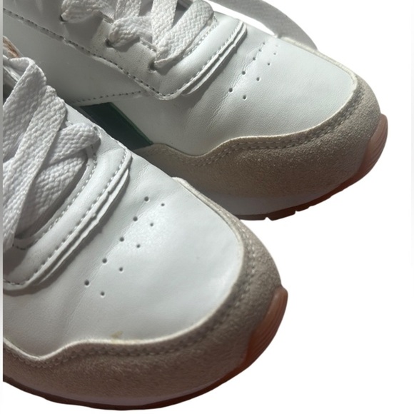 Reebok Glide Running Shoe Athletic Sneaker White Gray Suede Youth 3 - Picture 6 of 6